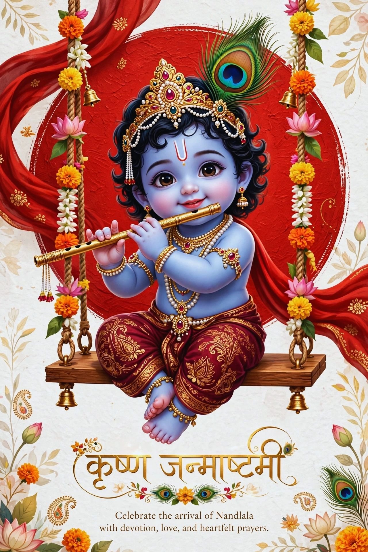 Bal Krishna on Jhula | A Joyful Janmashtami Celebration