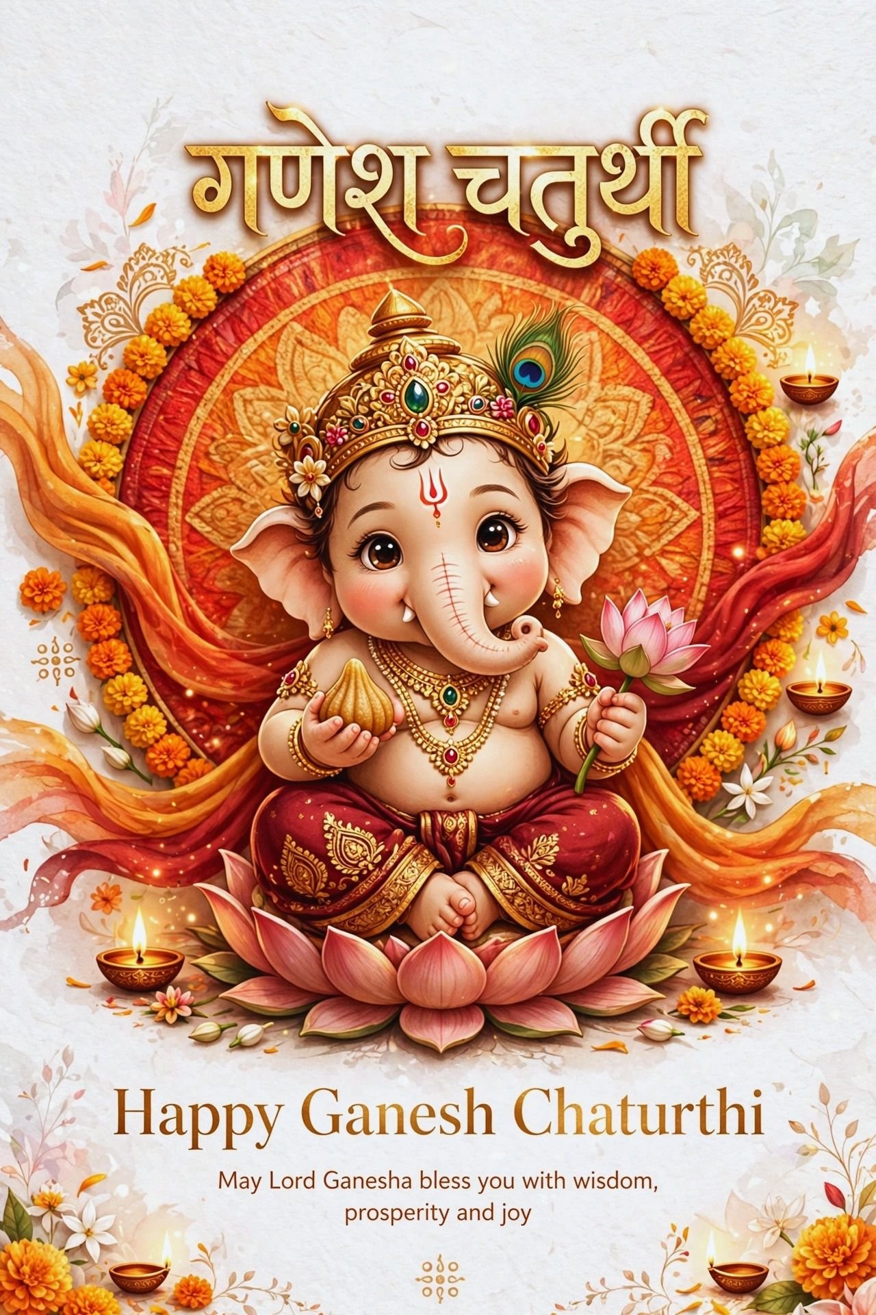 Ganpati Bappa Morya – A Divine Ganesh Chaturthi Blessing