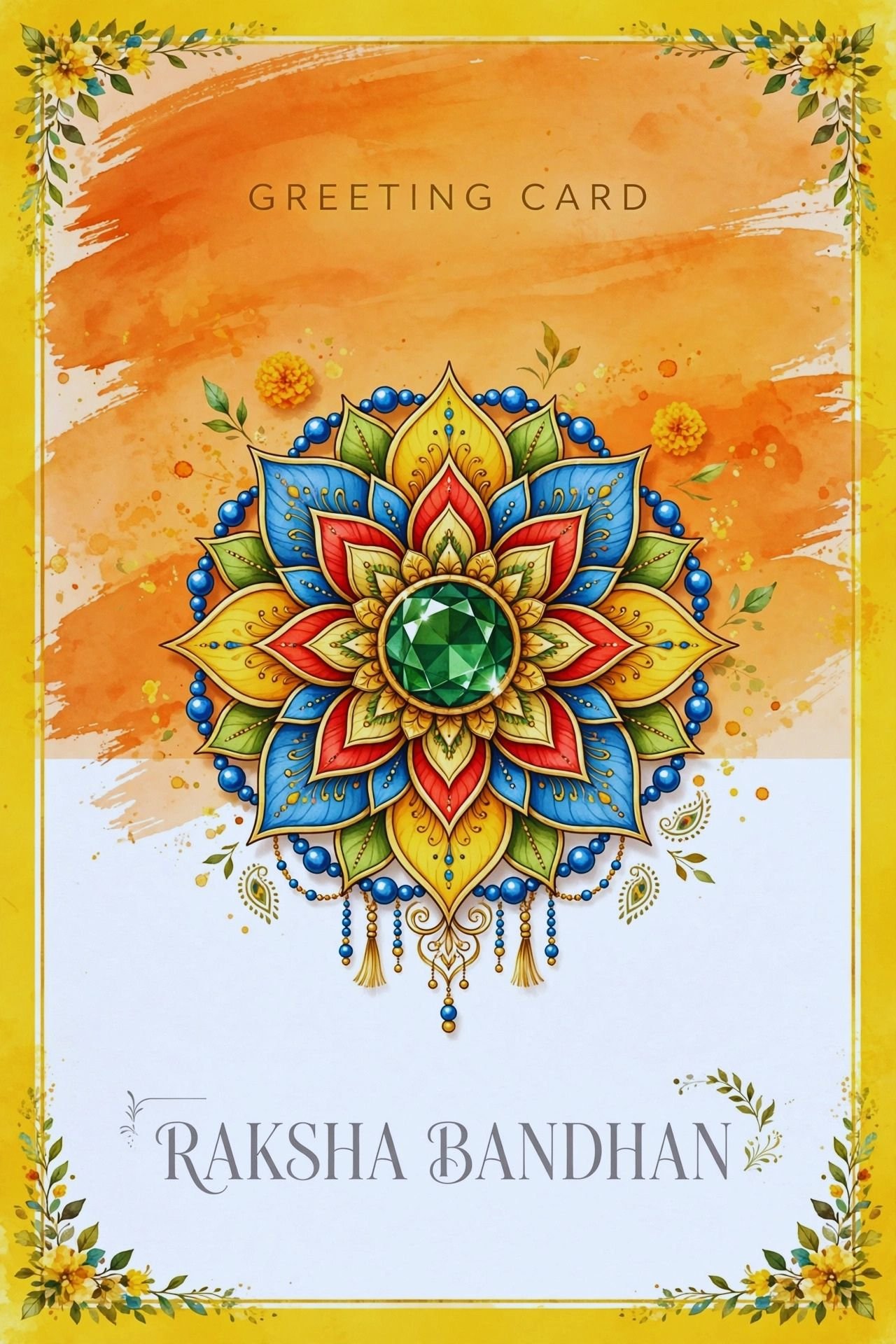 A Colorful Raksha Bandhan Mandala for Cherished Sibling Bonds