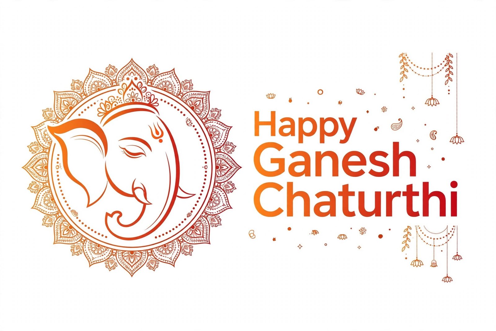 Minimalist Ganesh Chaturthi Celebration Design