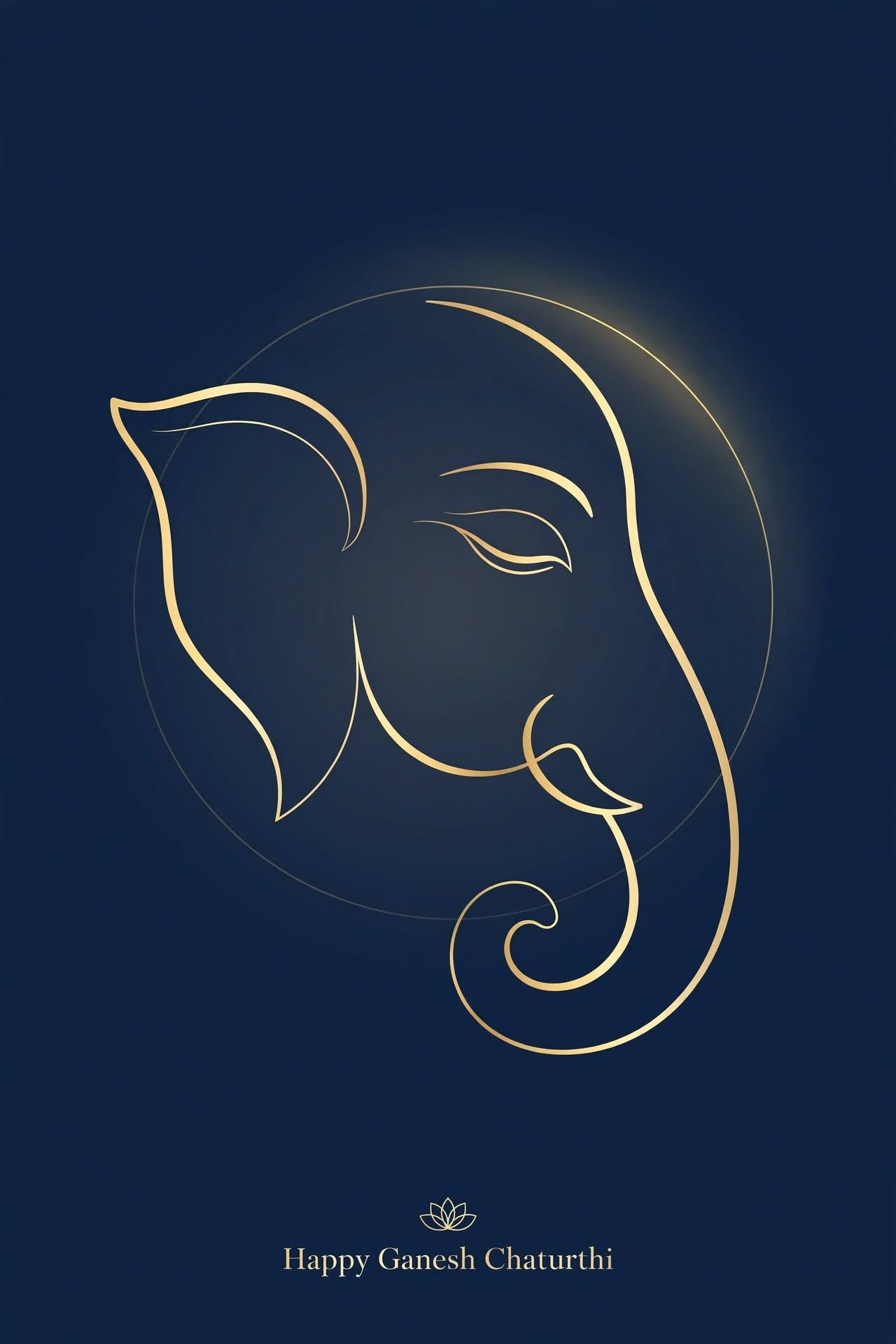 Minimalist Golden Lord Ganesha – Happy Ganesh Chaturthi